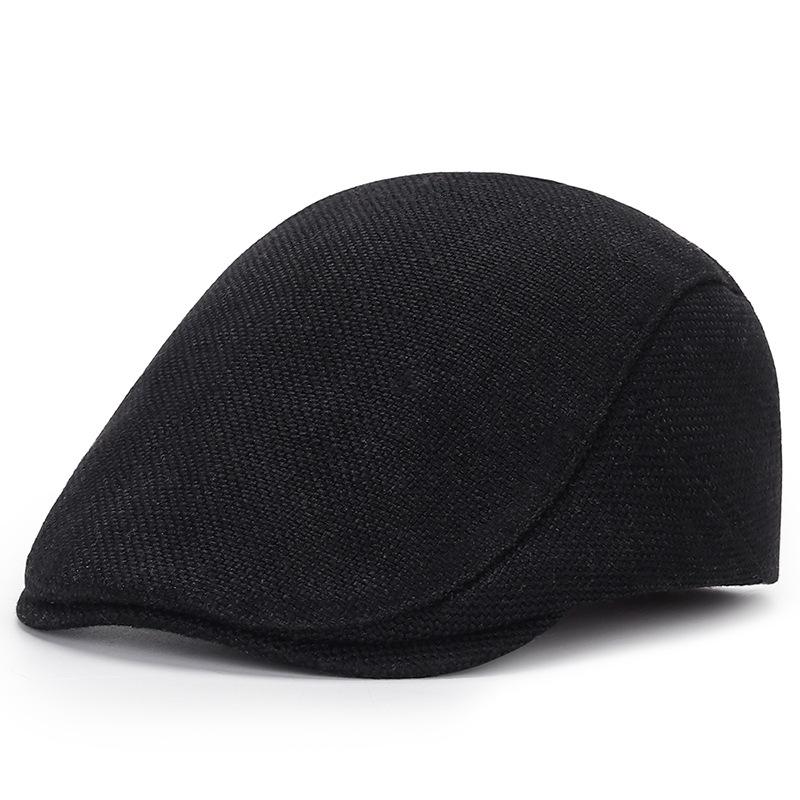 Beret Cap Male Female Autumn Winter Hat Adjustable Flat Cap Striped Artist Painter Beret Hat Berets for Men Women