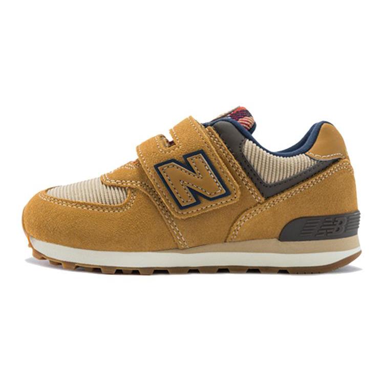

New Balance NB 574 Comfortable Cushioning Abrasion Resistant Breathable Low top Kids Running Shoes Dark Brown Kids YV574HMI 32.5
