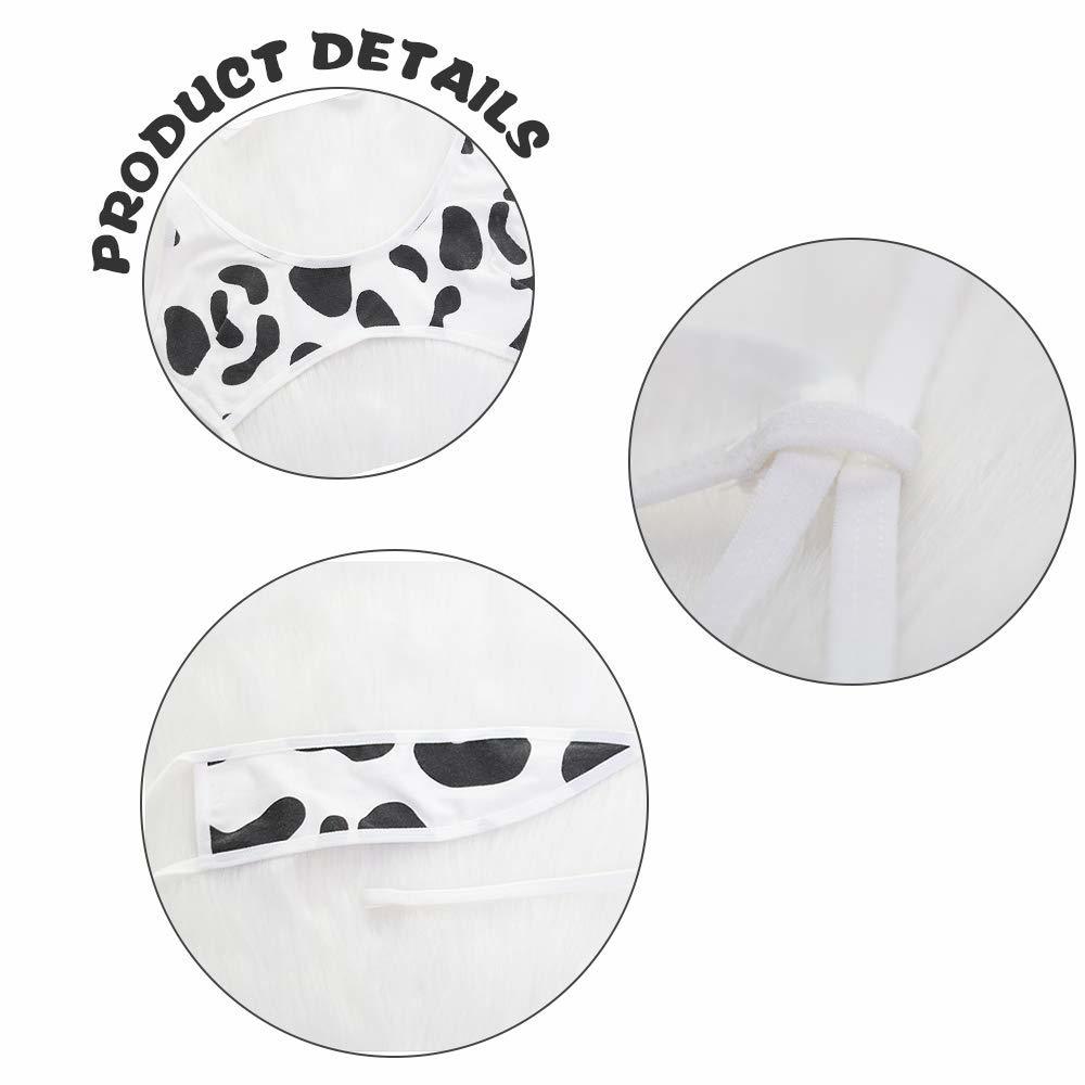 Kawaii Cow Print Mini Backless One Piece Micro Bikini Jumpsuit Erotic Sex Costumes Bodysuit for Women Sexy Lingerie