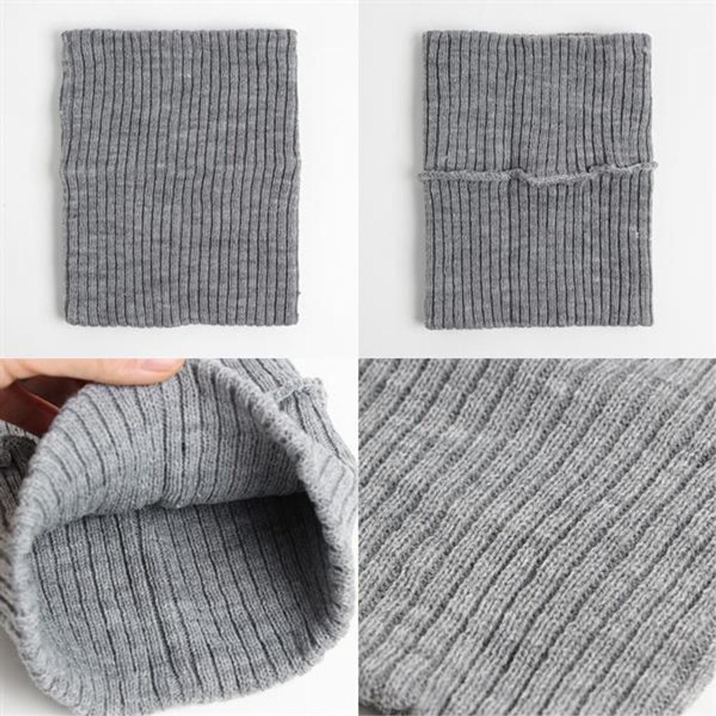Gray knit neck warmer/gray muffler turtleneck