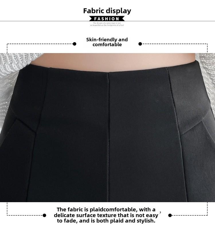 Pantaloni scurți de vară negri cu talie înaltă, cu linie A, pentru femei - ținute casual lejere, slim, cu croi larg