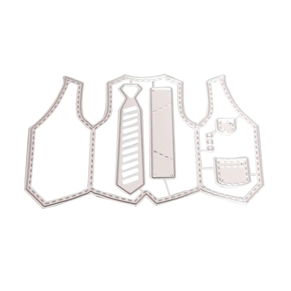 

DI-YS штамповка тиснение форма жилет мужской трафарет для скрапбукинга DIY формы карты украшения серебряный