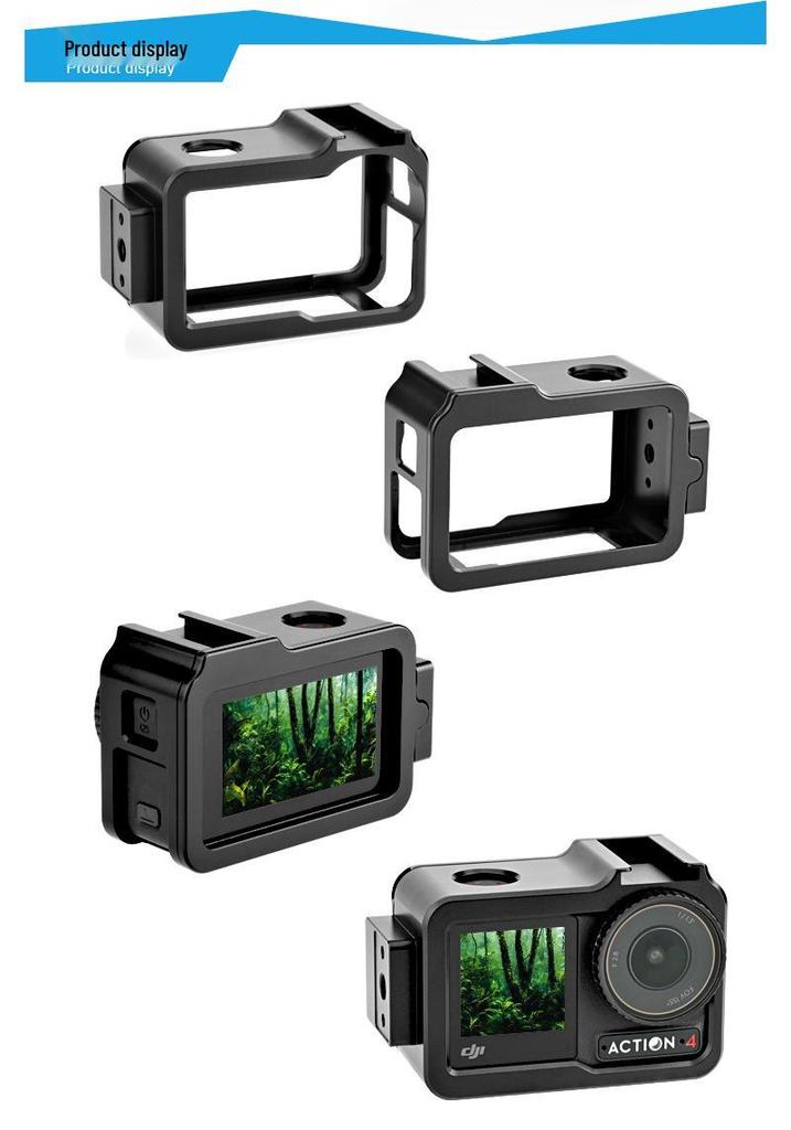 Protective Metal Cage for DJI ACTION5/4/3 Cameras – Sports Camera Accessory Frame