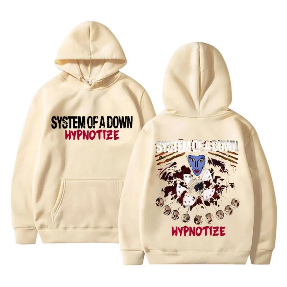 Vintage Rock Band System  Hypnotize Print Hoodie Mens Women Metal Music Winter Sweatshirt New Gothic Autumn Streetwear