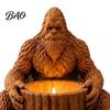 Thoughtful Housewarming Gift Giant Forest Creature Statue Candle Holder, Sitting Tree Stump Tealight Candlestick, Whimsical Cabin Accessories
