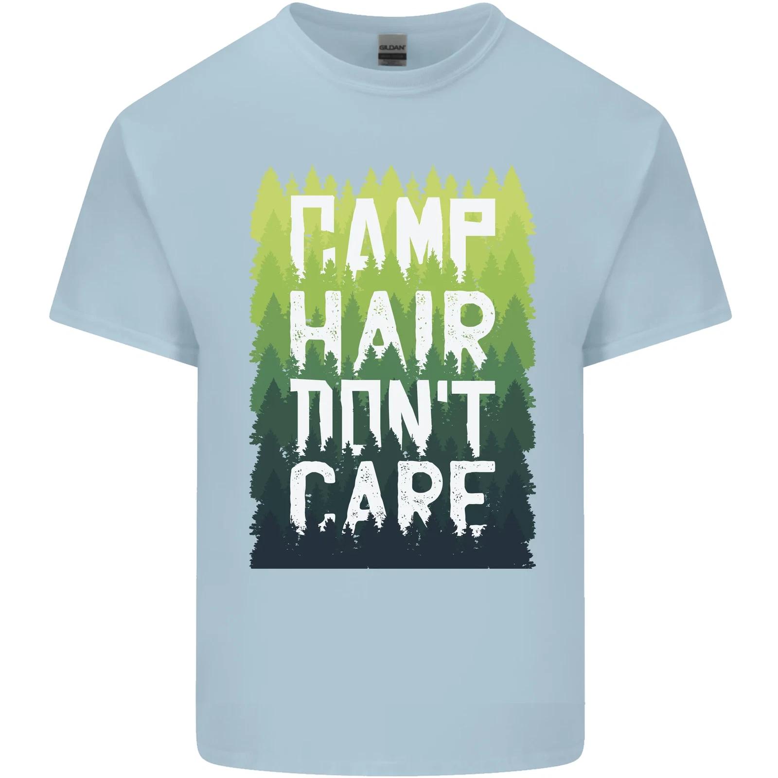

Camp Hair Dont Care Funny Caravan Camping Kids T-Shirt Childrens XL
