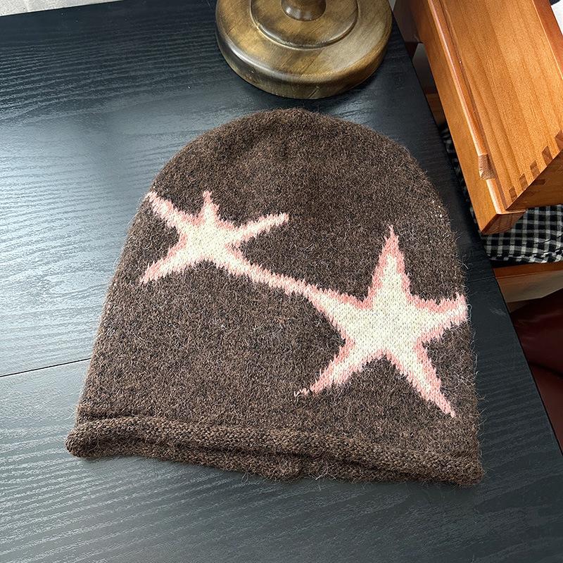 All-match Letters Ancestor Woolen Hat European and American Casual Warm Cold Hat European and American Men and Women Knitted Hat