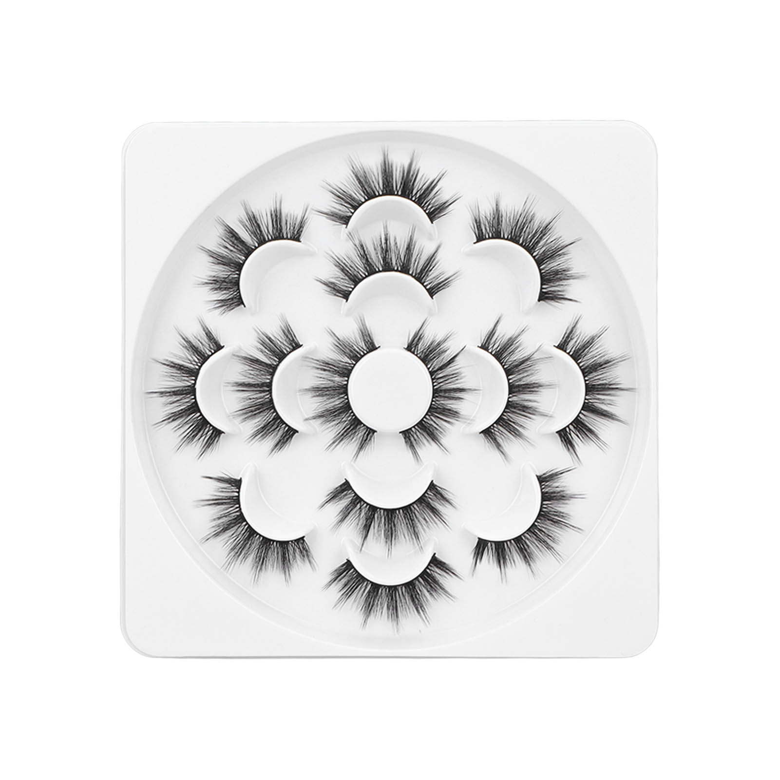 

7 Pairs False Eyelashes Third Dimension Makeup False Eyelashes Chemical Fiber Curly False Lashes