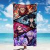 Jujutsu Kaisen Main Characters Split Anime Beach Towel Quick Dry Water Absorbent Bath Towel For Men Women Children Anime Fans