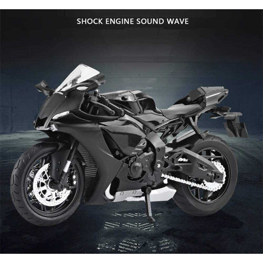 1/12 YAMAHA YZF-R1 Alloy Racing Motorcycle Model Diecast Street Sports Motorcycle Model Simulation Sound Light Kids Toys Gift