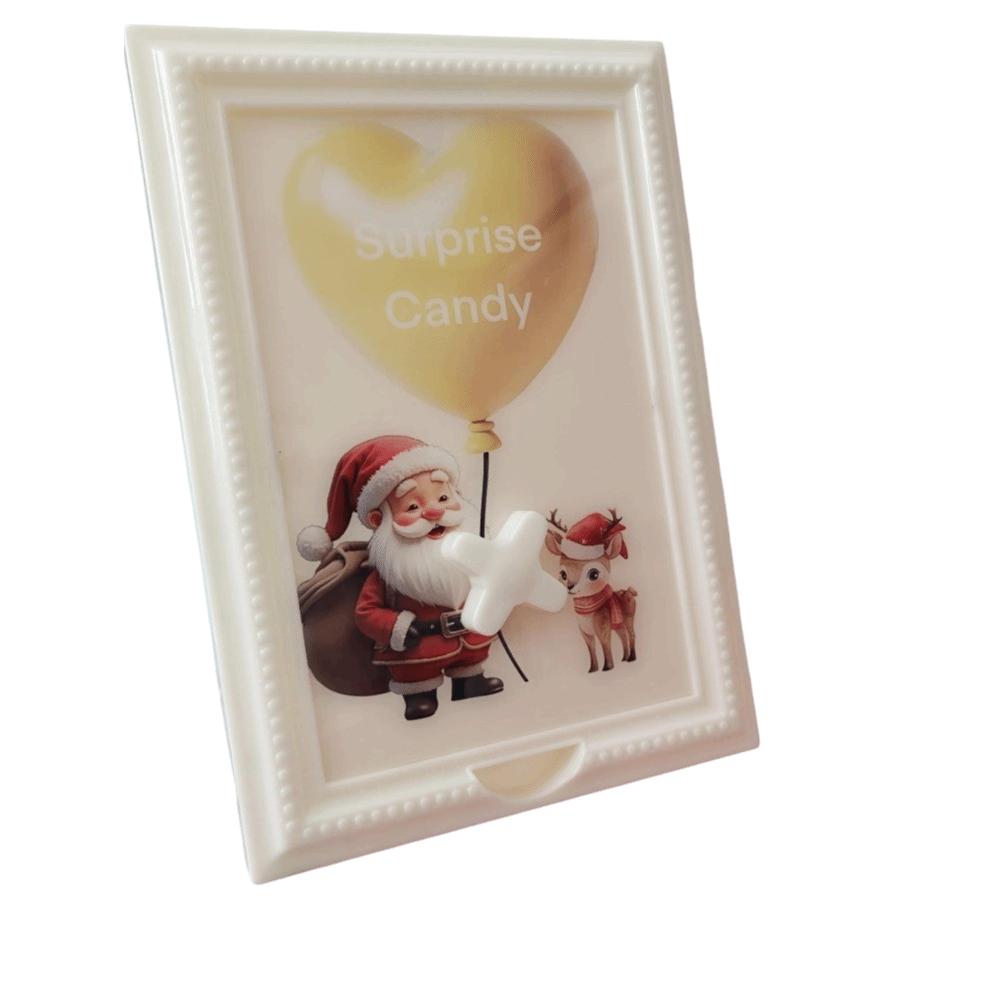 

Christmas Decorations Creative Design Candy Box Dispenser Desktop Ornaments Plastic Handy Candy Frame Storage Decors бежевий