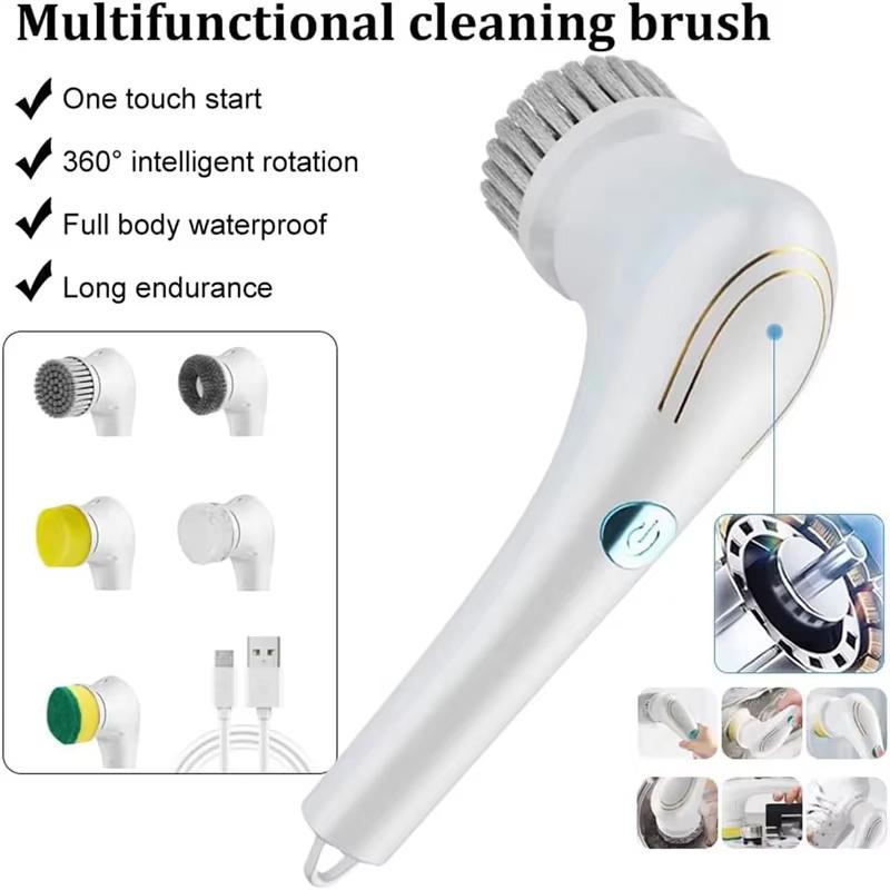 Multifunctional Handheld Wireless Electric Cleaning Brush 800mAh USB Charging Cleaning Machine for Bathroom Kitchen Dishwashing