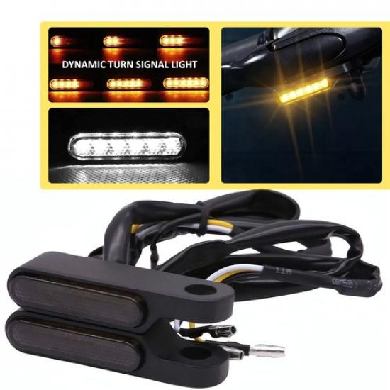 

Handlebar LED Turn Signals Blinker Running Light For Harley Sportster 1200 883