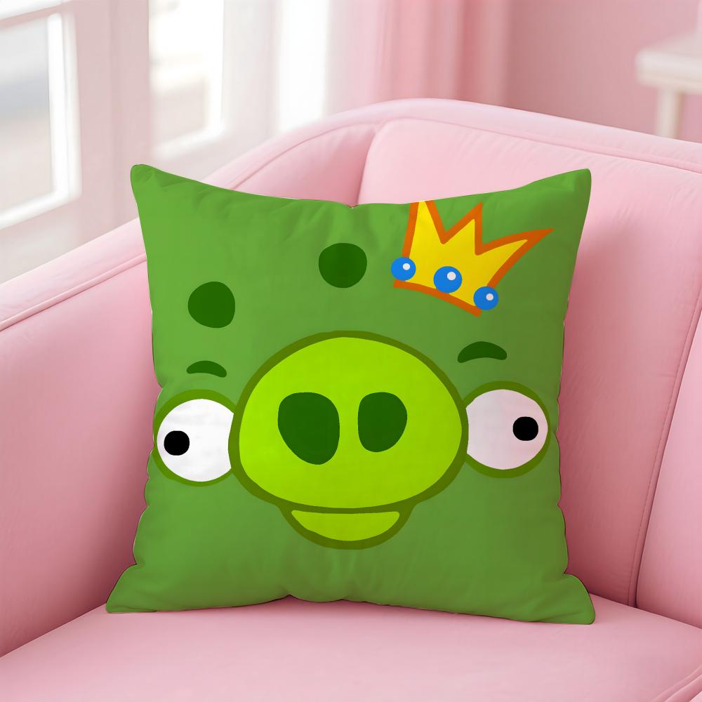 Game A-Angry BirdsS Cushion Cover Comfortable Reversible Pillow Cover Ideal for Car Sofa Bedroom & Beyond