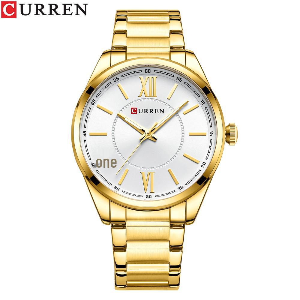 CURREN 8423 Men's Waterproof Quartz Watch with Slim Steel Band