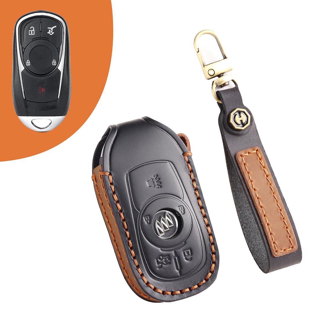 

[Buick] Angkovian Cora Yinglang Wellang Jun Weijun Vietnam Car Keychain Key Cover Cowhide Handmade 6 keys коричневий