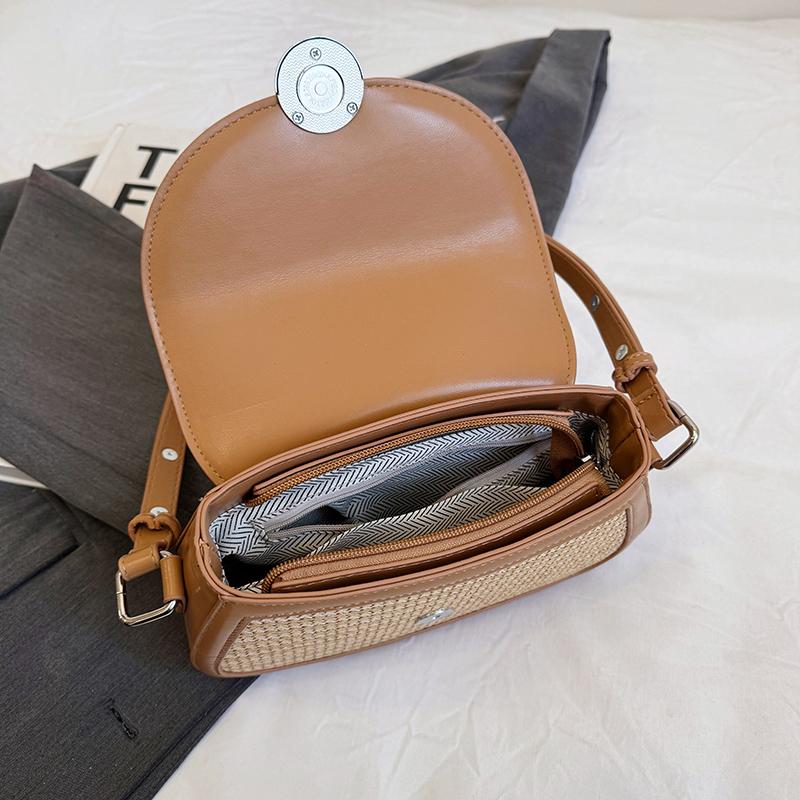 New Natural Woven Straw Bag for Women Bohemian Shoulder Bag Lightweight Beach Purse Crossbody Handbag Summer Rattan Tote wallet