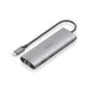 Docking USB Tipo-C Aisens ASUC-8P033-GR- 1xHDMI- 1xUSB- 2xUSB Tipo-C- 1xRJ45- 1xLector Tarjetas- 1xUSB Tipo-C PD- Gris