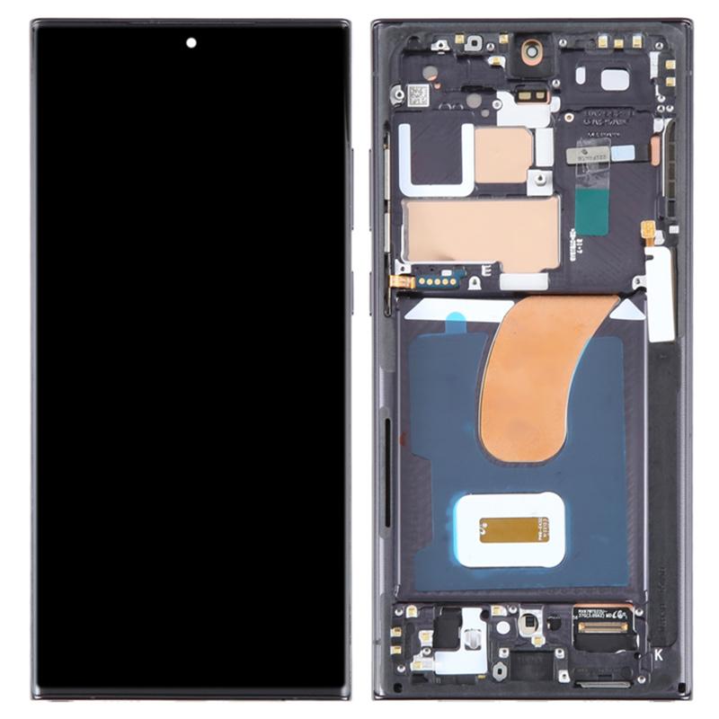 Pour Samsung Galaxy S23 Ultra S918 Écran OLED Grade C et Assemblage Numériseur+Châssis (sans logo)