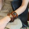 3 Pcs/Set Square Round Resin Bangle Set Resin Acrylic Acrylic Chunky Cuff  Boho Accessories