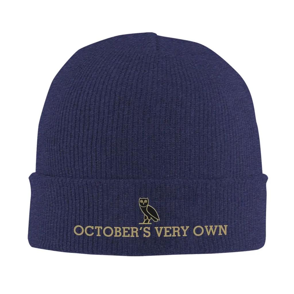 Octobers Very Own Drakes Owl Warm Knitted Cap Fashion Bonnet Hat Autumn Winter Outdoor Beanies Hats for Unisex Women Adult