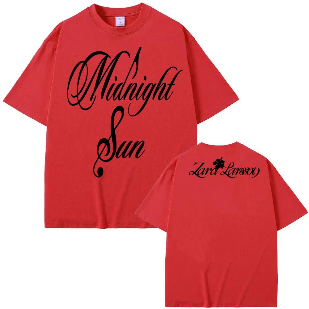 T-shirt Soleil de Minuit Zara Larsson Chanteuse même style T-shirt Été Décontracté 100% Coton T-shirt Camiseta Décontracté Hauts de Haute Qualité