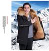 Men's Mid-Length Thickened Parka with Removable Fox Fur Liner and Fur Lining - Winter Coat