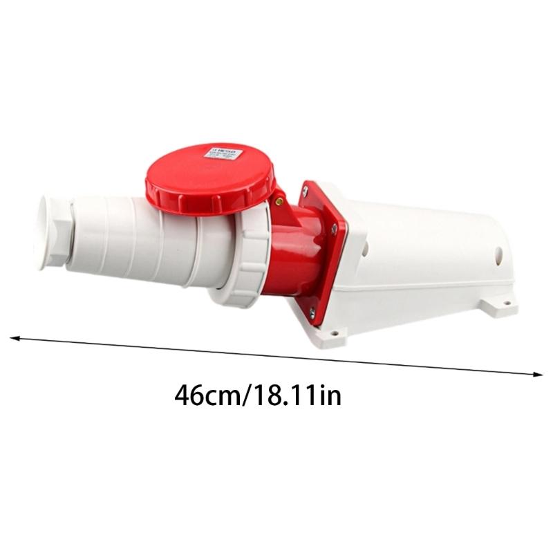 3 Phase 5Pin IP67 Waterproof Industrial Plugs and Socket Set 63A 380 415V Convenient Accessory for Heavy Machinery