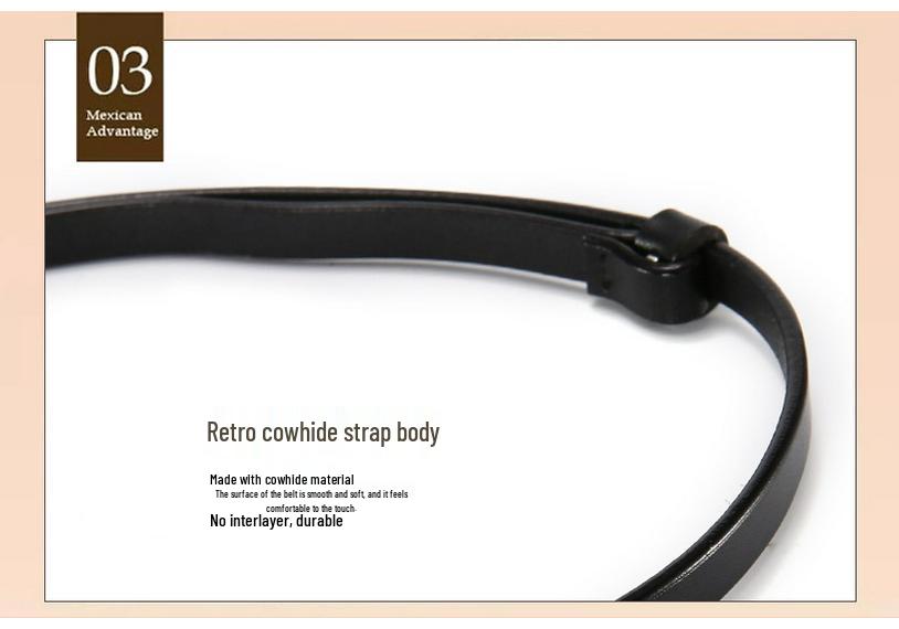 Women's Stylish Thin Leather Belt for Skirts, Dresses, and Coats