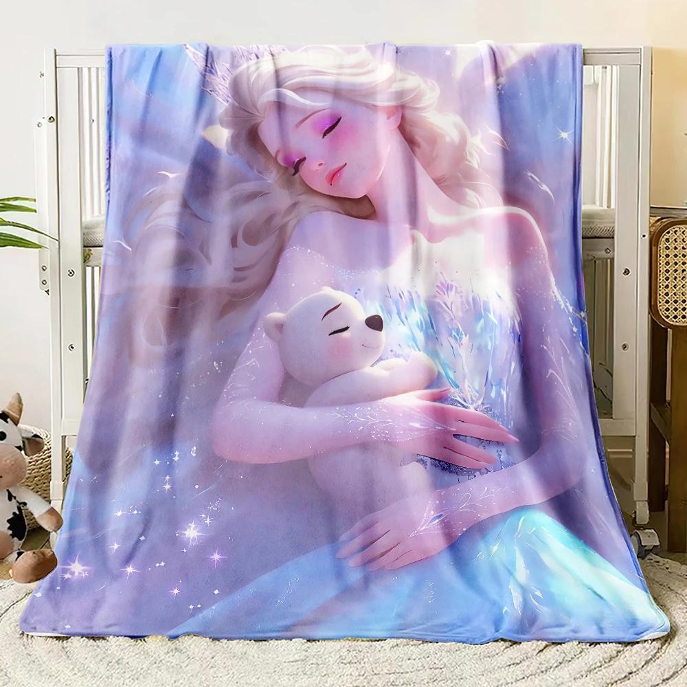 Cartoon Frozen soft Blankets blankets fluffy flannel thin Blanket Picnic Sofa Family Bedroom Children's Room custom blanket