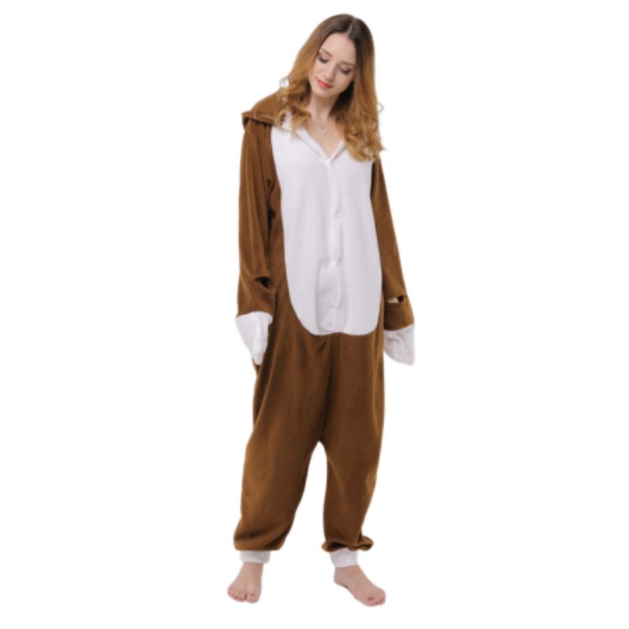 Cartoon Niedliches Tier Party Kostüm Einteiler Pyjama Fleece Haus Waschbär Giraffe Teddy Kapuze
