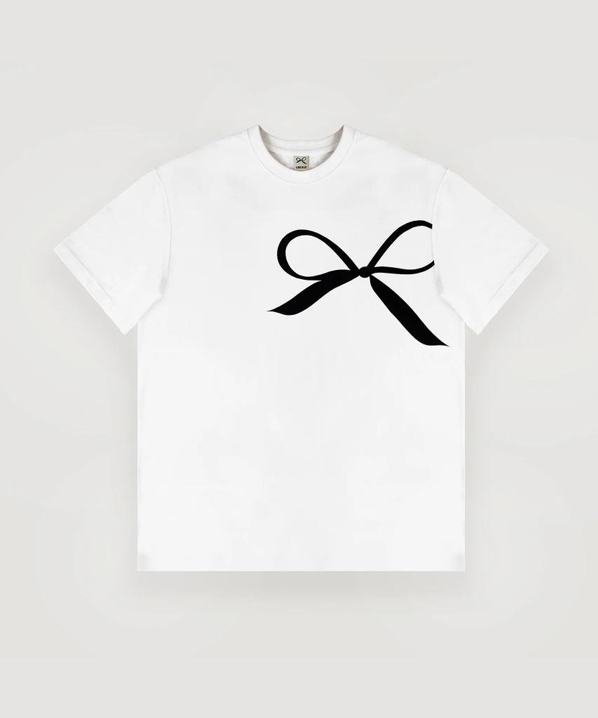 UBEIGE Ribbon Short Sleeve T-Shirt (White)