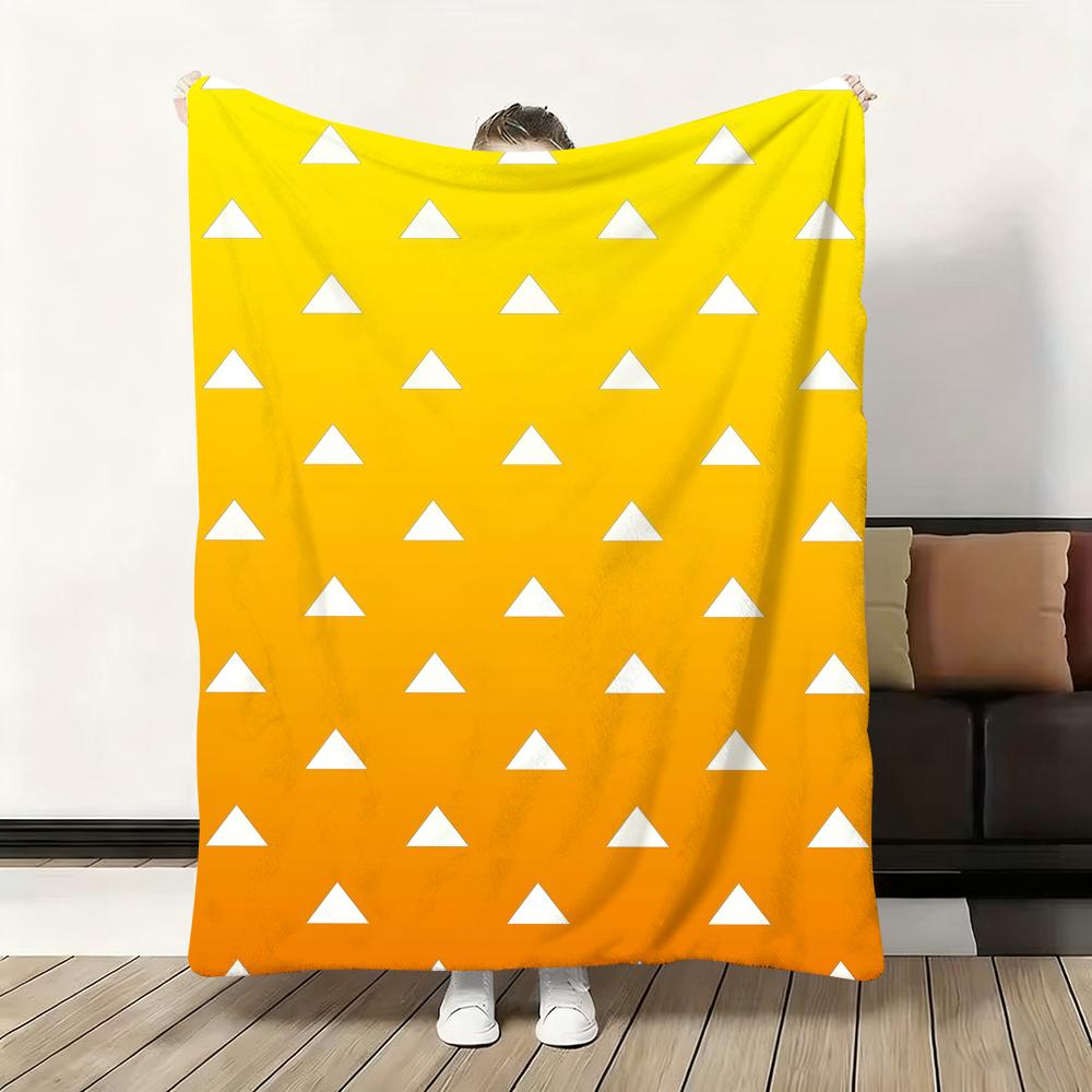 Japanischer Anime Samurai Wurfdecke Weiche Flanelldecke Warm Knie Hautfreundlich Überwurf für Sofa Büro Bett Reisen Winter Übergröße