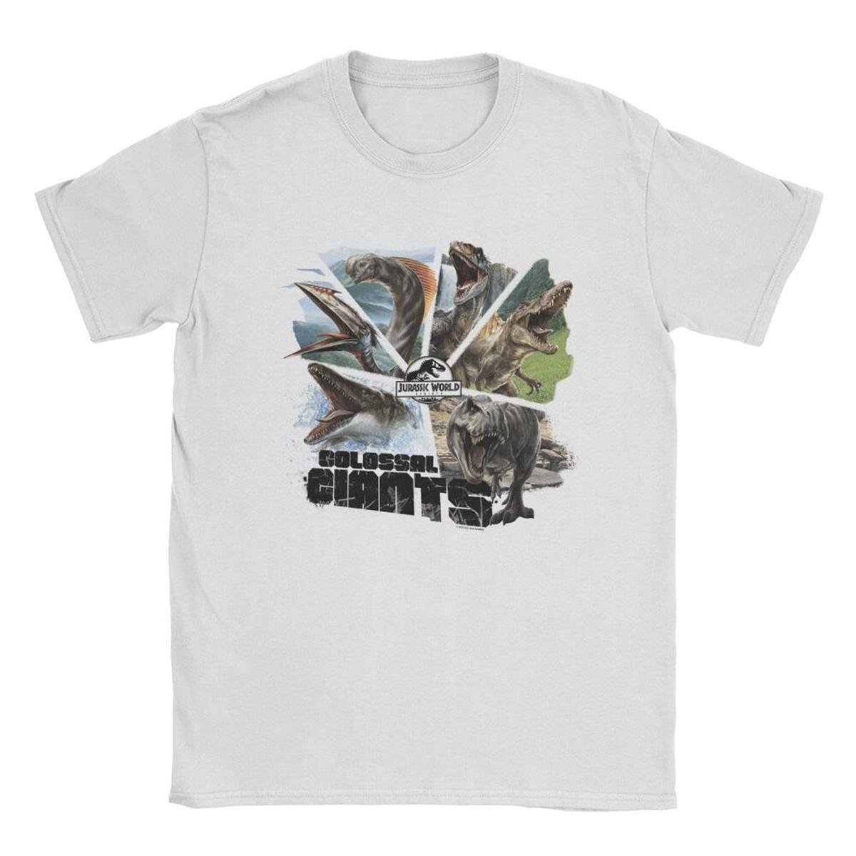 

Jurassic Rebirth Three Elements World Men T Shirts One Adventure Creative Tee Shirt Short Sleeve O Neck T-Shirt Printing Clothes 4XL