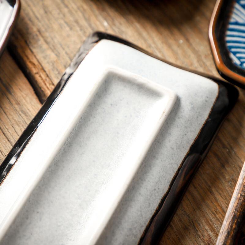 Donzhu Sea Wave Ceramic 15-inch Rectangular Sushi Plate
