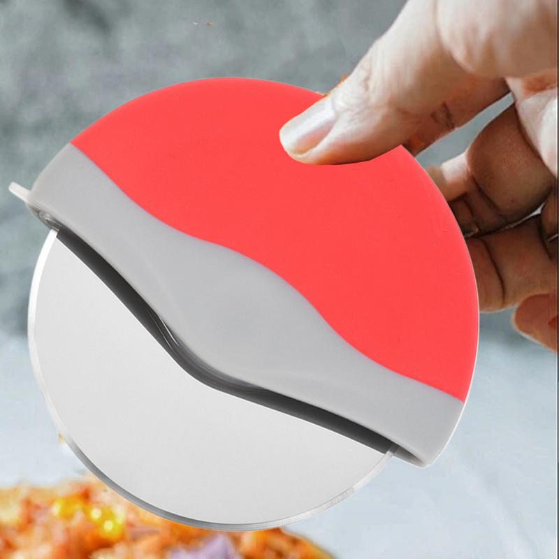 Stainless Steel Roller Cutter Multi-purpose Pizza Cake Dough Slicing Tool Baking Kitchen Accessories with Sharp Blade Wheel
