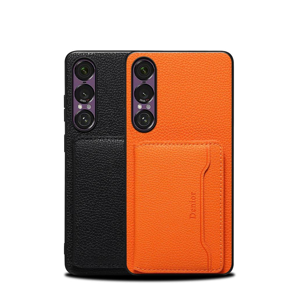 Sony Xperia 1 VII Magnetic 2-in-1 Lychee Pattern Leather Case with Card Slots.