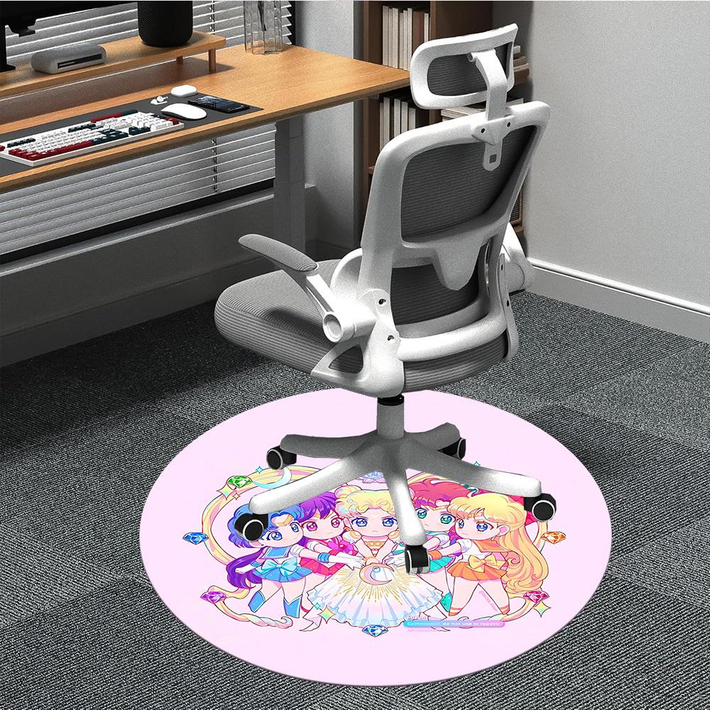 

1pc Sailor Moon Chair Carpet for Office Non-Slip,Machine Washable Rug for Office, Room - Holiday Decor - Machine Made yy251017284 80cm by 80cm