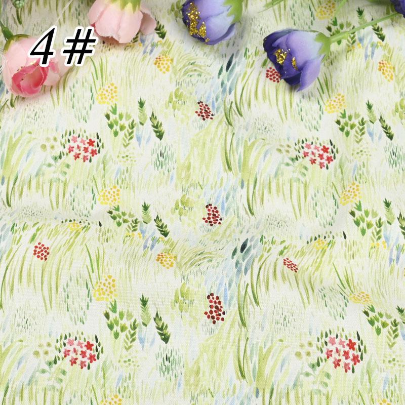 Plain Fabric with Countryside Little Flower Print, Handmade DIY Garment, Shirt Dress, Sewing Cloth, 100% Cotton