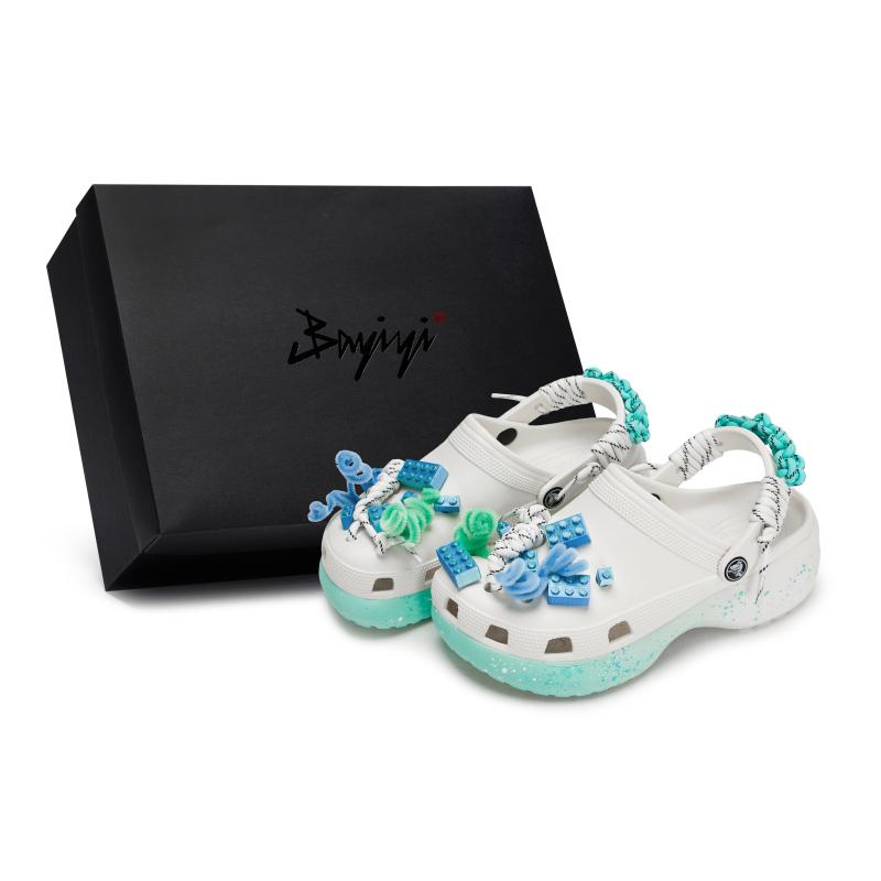 

Crocs Classic Platform Clog 811 Лесной Летний Дофамин Съемные Аксессуары Подарочная Коробка Дырявые Туфли Женские Белые Синие Зеленые 39-40