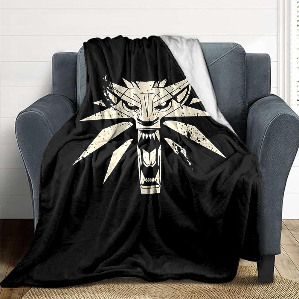 1pc Wolf Head Blanket Lightweight Flannel Blanket Throw Blanket For Sofa, Bed, Travel, Camping, Livingroom, Couch, Chair, And Bed yy2509026177 100x150cm