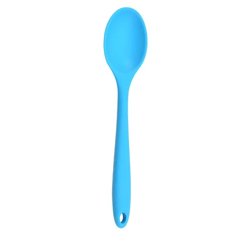 High Quality Mini Silicone Kitchenware Cooking Silicone Spoon Spatula Small Kitchen Specialty Spoons Small Dense Soup Tableware