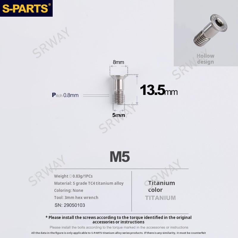 S PARTS Premium Lightweight Titanium Jockey roller bolts fit SRAM UT DA XT XTR Road mountain bike bicycle Rear Derailleur bolts M5 13.5 Titanium