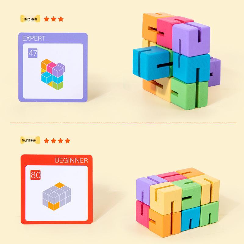 3D Puzzle Blocks: Educational Wooden Toys for Kids