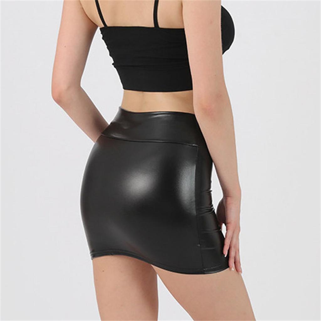 Ladies Casual Fashion Bright Bread Hip Short Skirt Sexy  Skirt