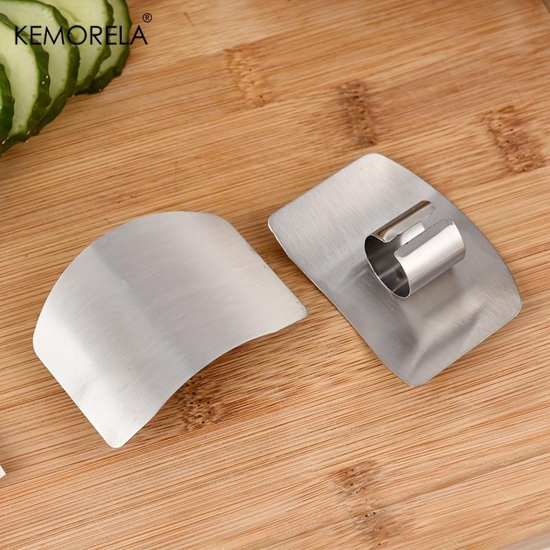 Stainless Steel Vegetable Cutter with Finger Guard Kitchen Safety Tool Hand Protector for Cutting Accessories