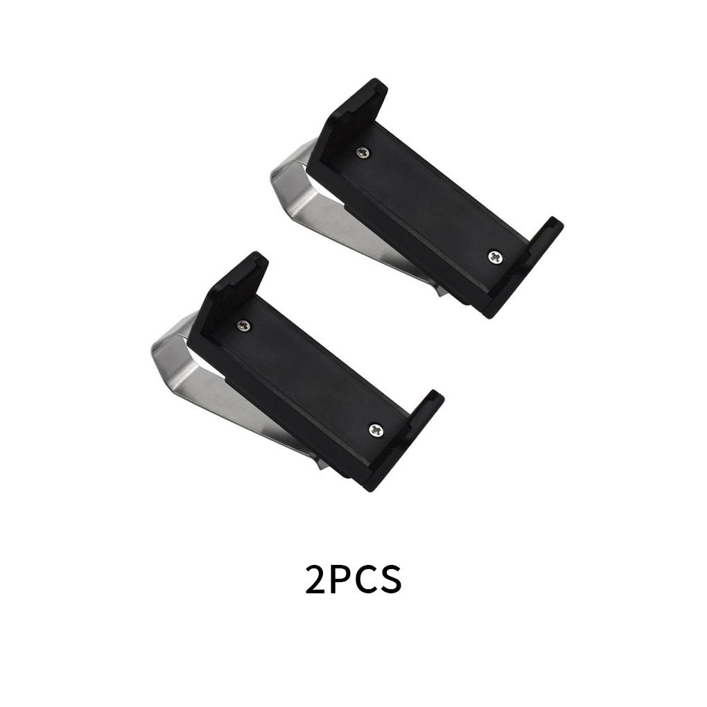 2 Pieces Car Garage Opener Holder Stainless Steel Visors Clip Stand