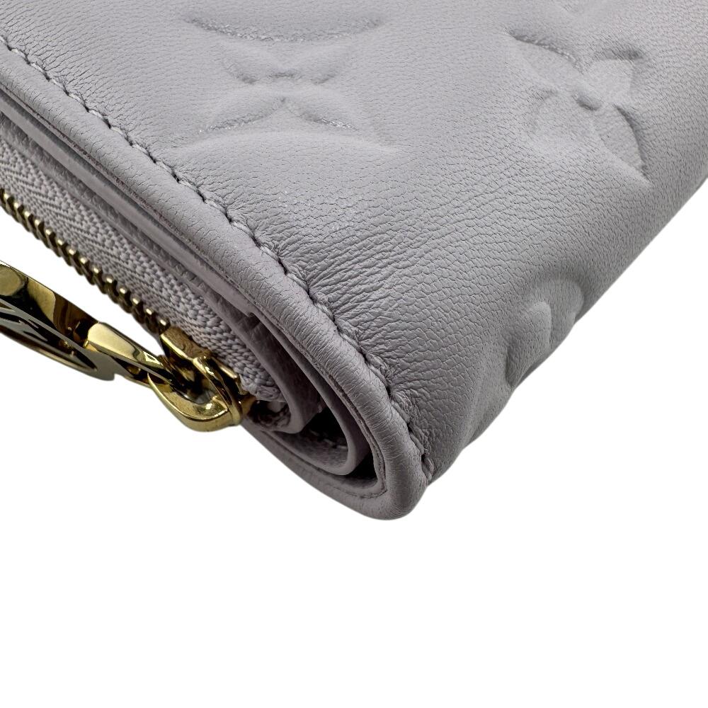 Louis Vuitton M25705 Compact Wallet Monogram Leather Portefeuille Lou Bifold Wallet Misty Lilac Leather Women Used