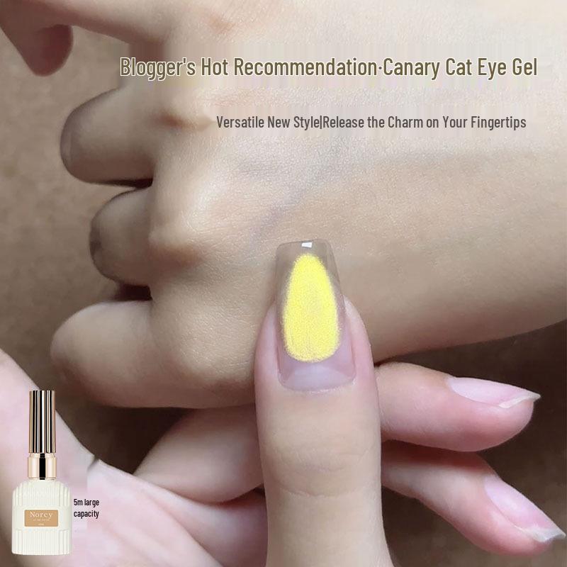 

Canary Crystal Cat Eye Glitter Gel: Versatile Gold Nail Polish for Salon-Quality Nails