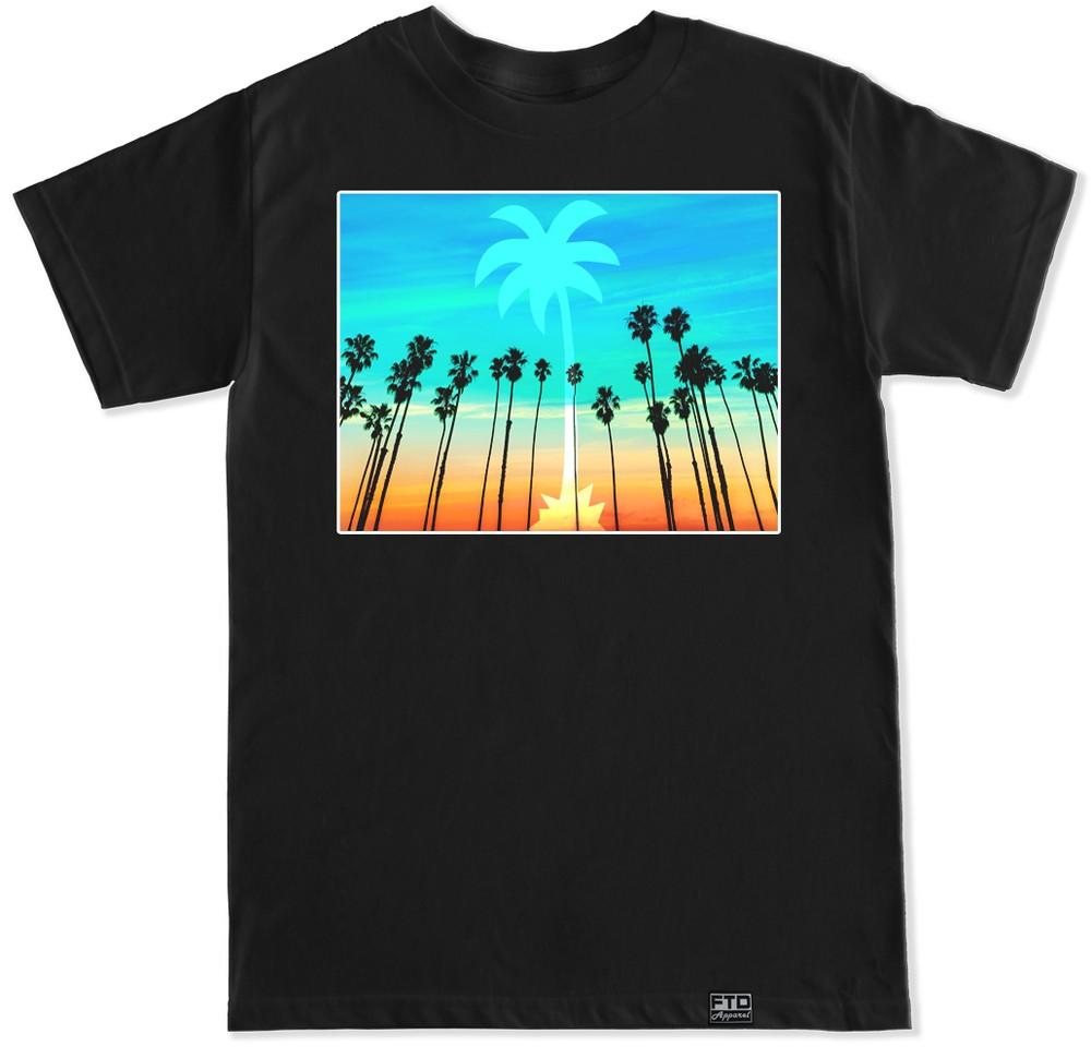 LA PALM TREES CALIFORNIA EDM PARTY DUB TRAP MUSIC DJ HOUSE DANCE MENS T SHIRT Unisex T-Shirt XXXXL